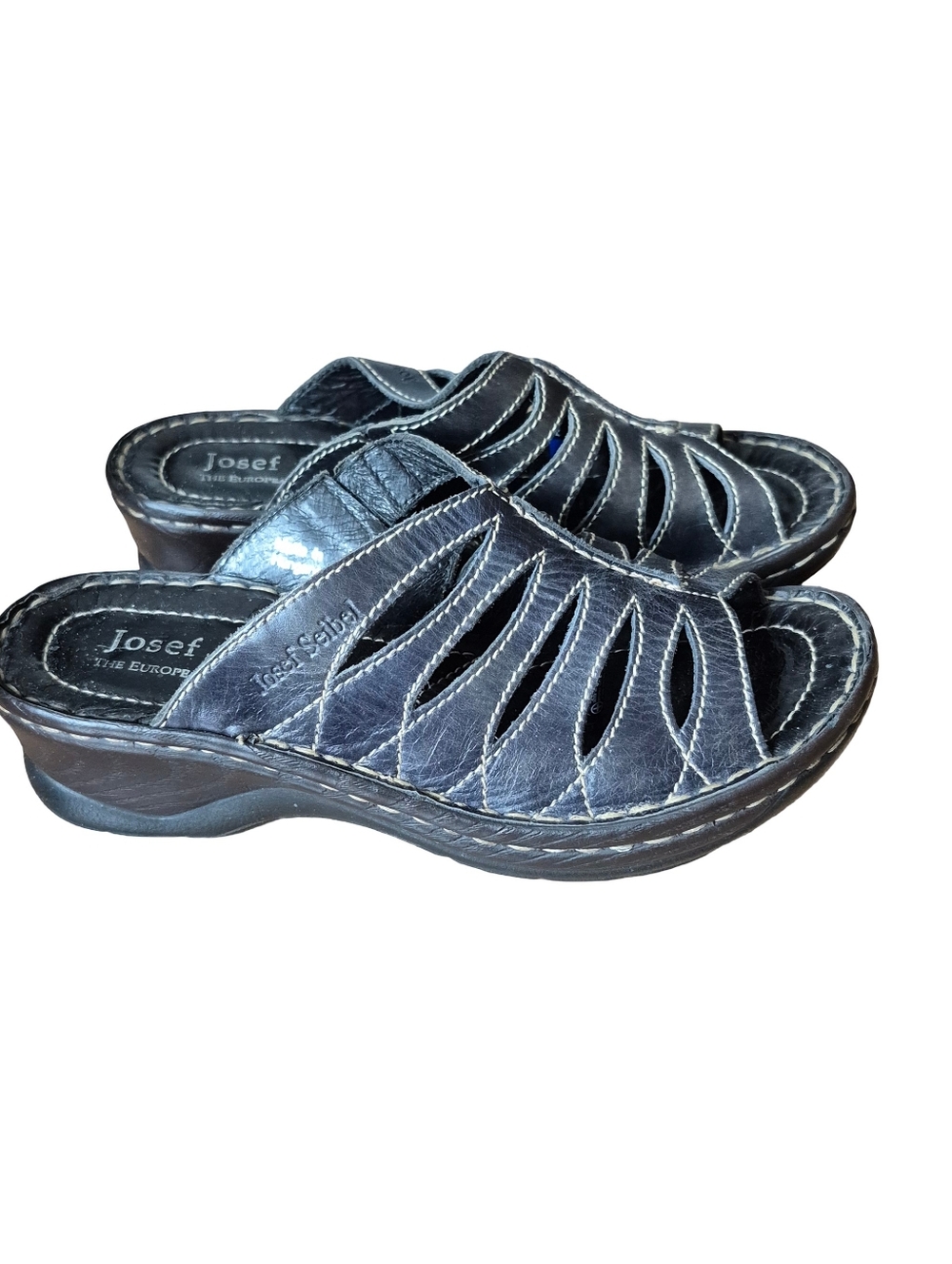 Joseph Seibel Womens Leather Slide Size 35